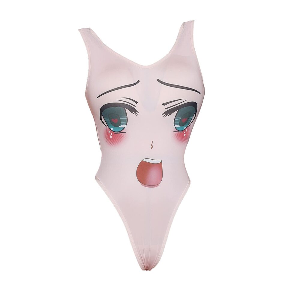 8921 One-Piece High Waist Bathing Suit Superhero Anime Lingerie Cosplay